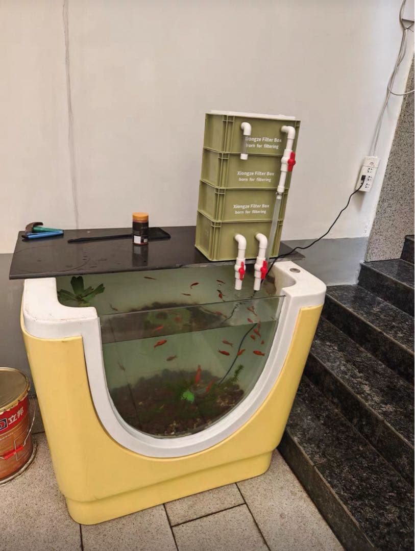 25W水中ポンプ付き水槽池用万能ろ過フィルター 外部式飼育濾過装置器アクアリウム