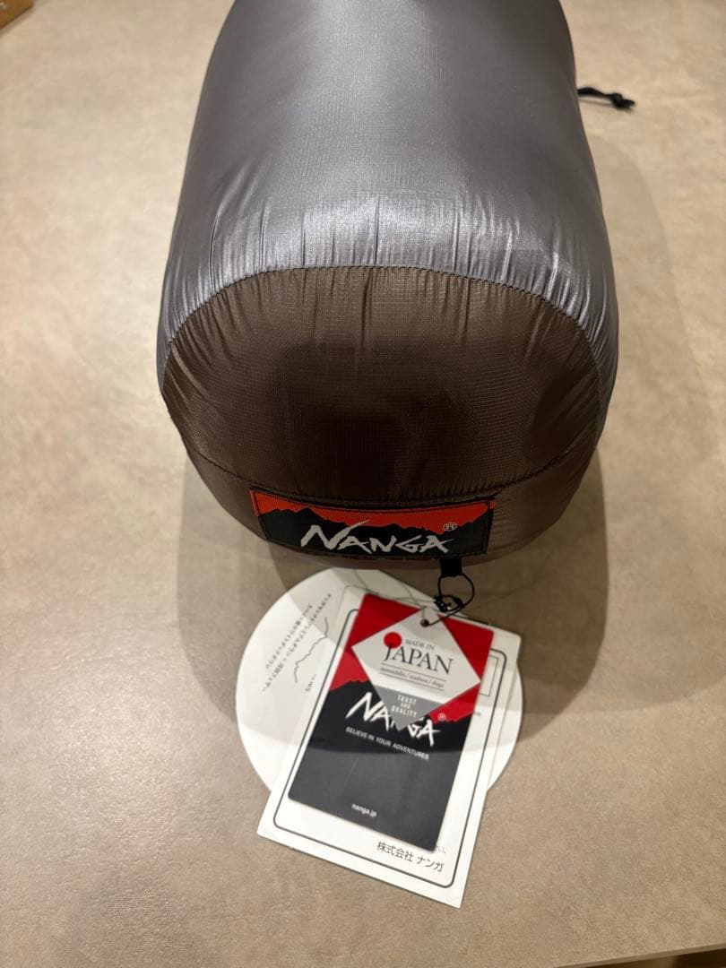 新品未使用未開封 NANGA 600DX ロング ブラウン 寝袋　シュラフ