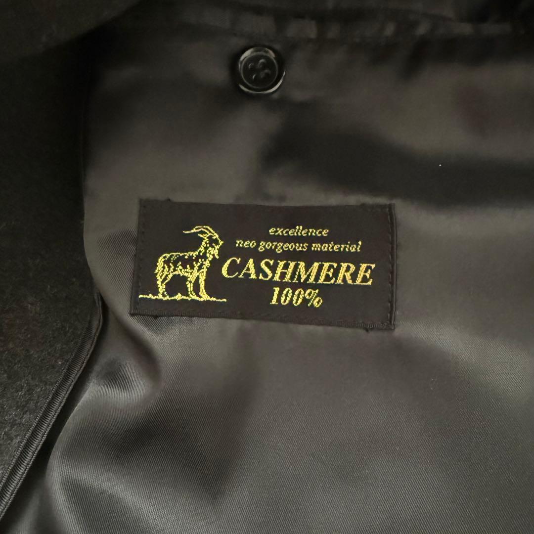 美品 Thames Point チェスターコート カシミヤ100% 黒 ブラック