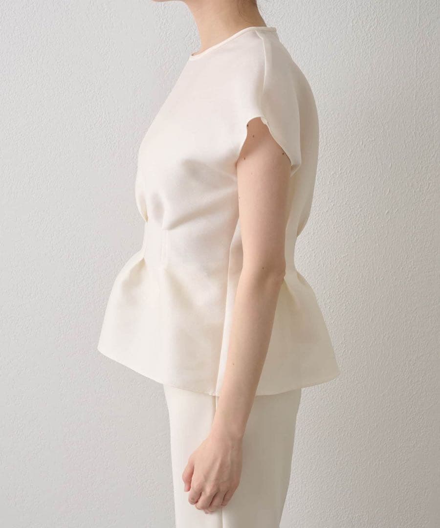 【Drawing Numbers】シルキーダブルクロスウエストタックブラウス