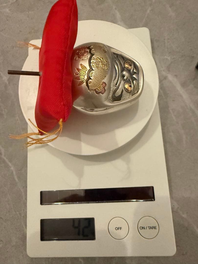 純銀　福達磨　武比古