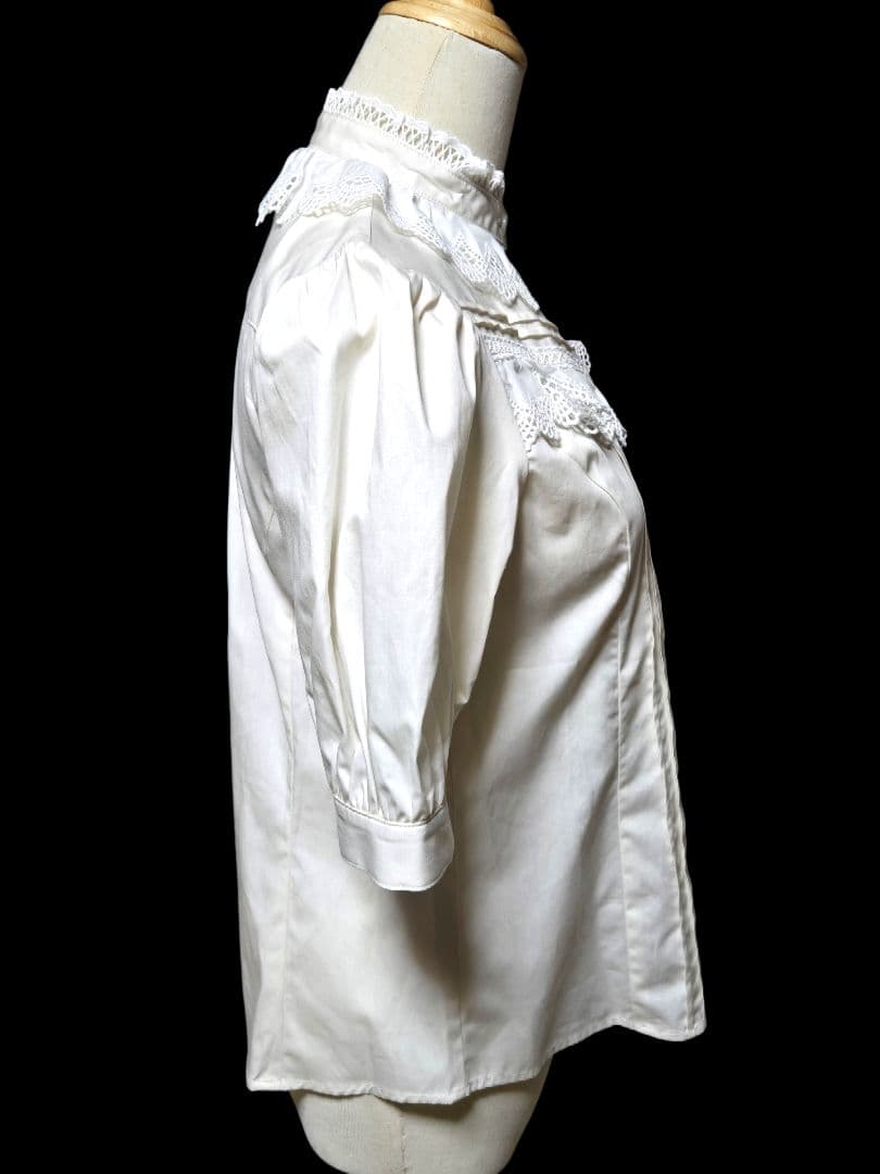 新品未使用 Victorian maiden コットンレースフリルブラウス 生成