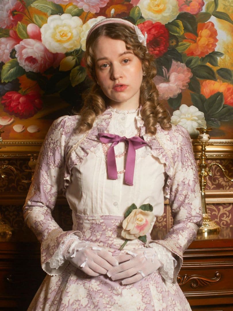 新品未使用 Victorian maiden コットンレースフリルブラウス 生成