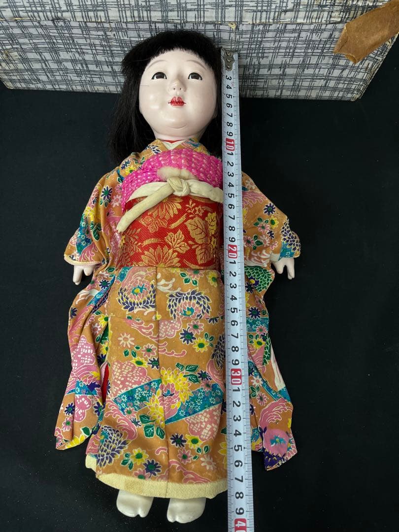 市松人形　抱き人形　アンティーク　古玩具　愛　松風　レトロ　ビスクドール