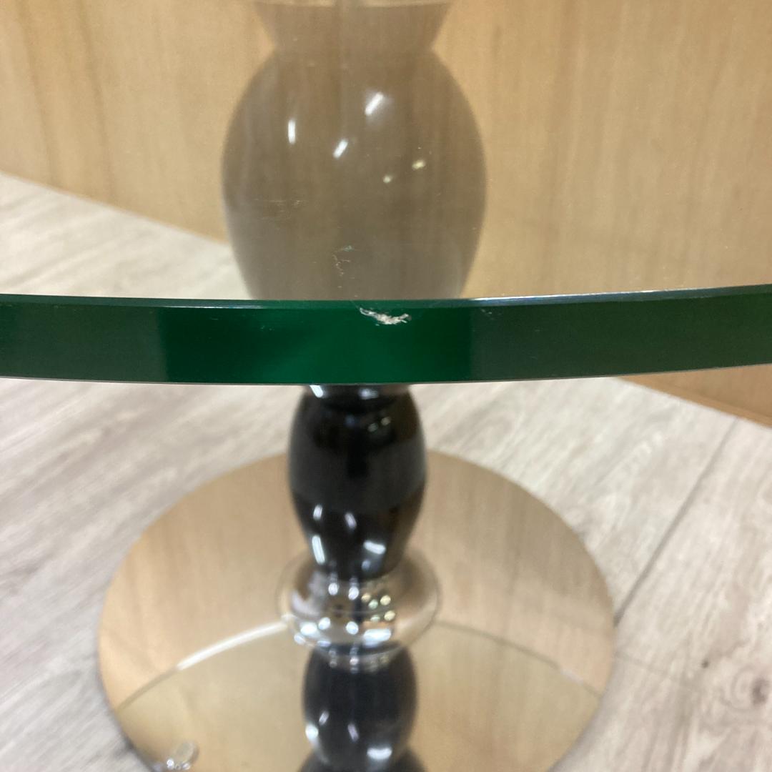 バロッサバレンティ スペイン ダイニングテーブル　ガラス丸テーブル