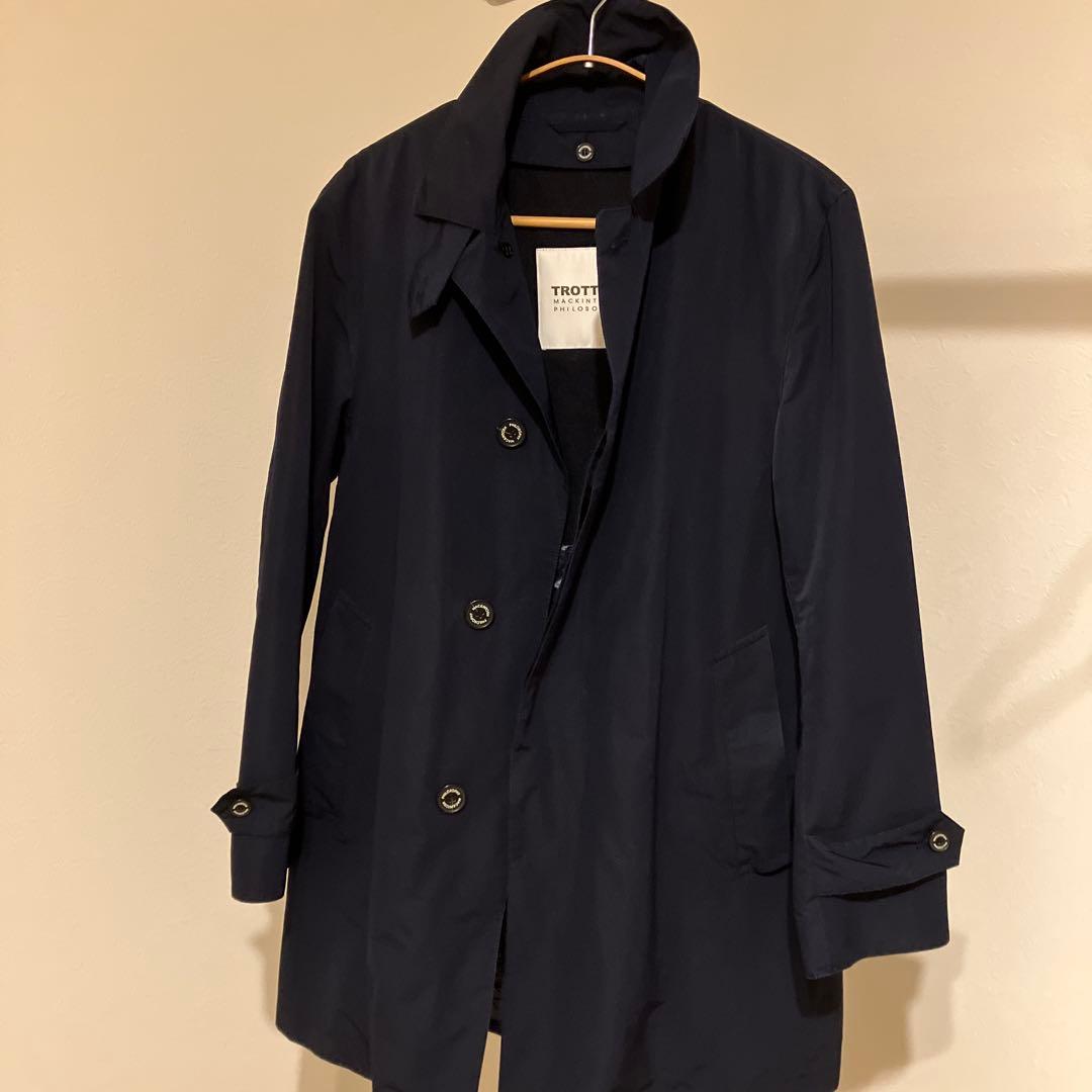 マッキントッシュフィロソフィー　TROTTER ネイビー ステンカラーコート