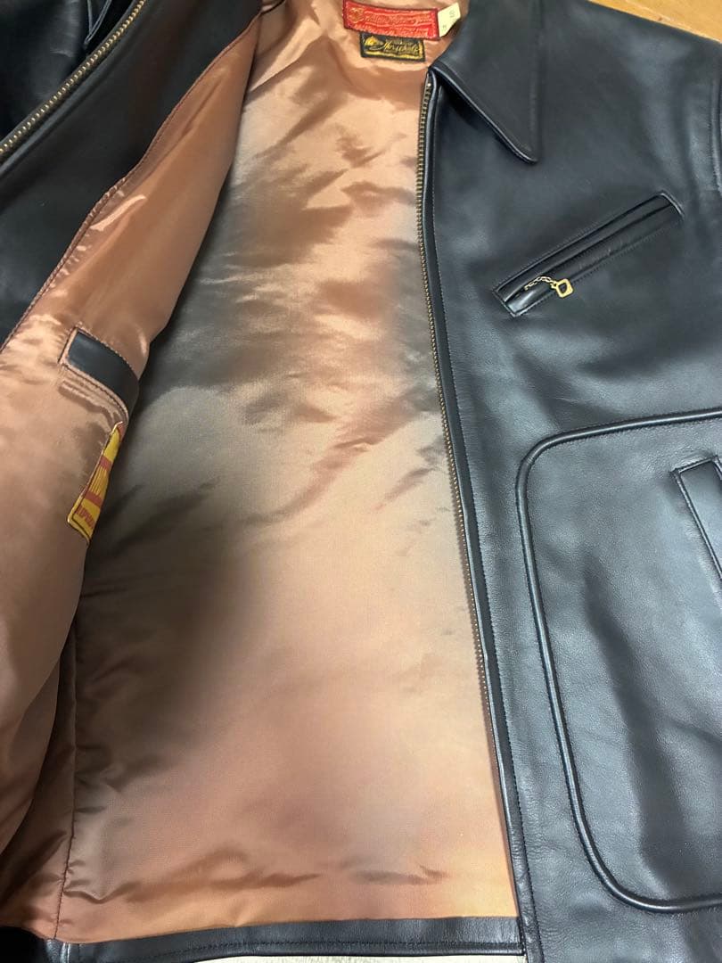 インディアンモーターサイクルライダース馬革ブラック40