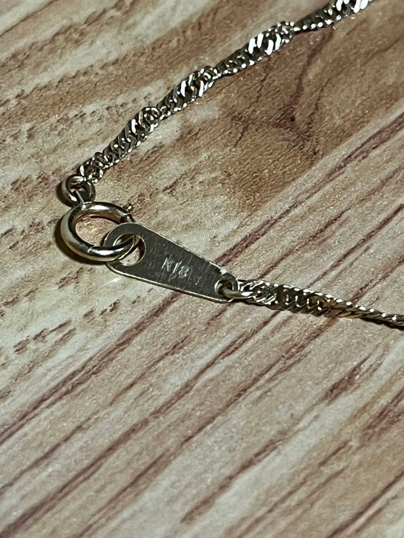 K18 細喜平チェーンネックレス　重さ約5g