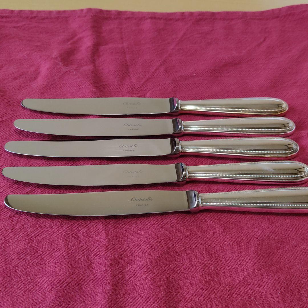 クリストフル パールシリーズ テーブルナイフ＆テーブルフォーク 5セット
