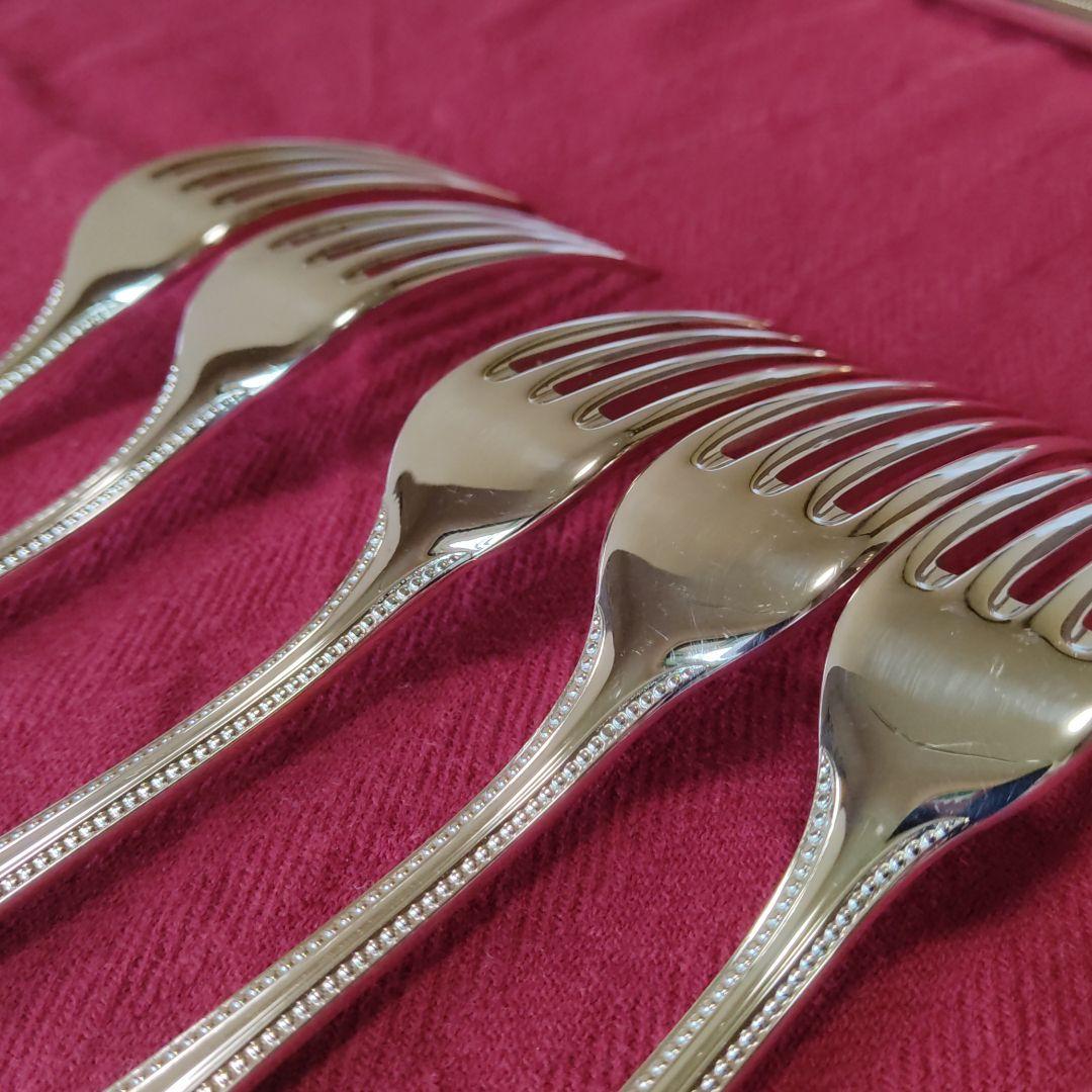 クリストフル パールシリーズ テーブルナイフ＆テーブルフォーク 5セット