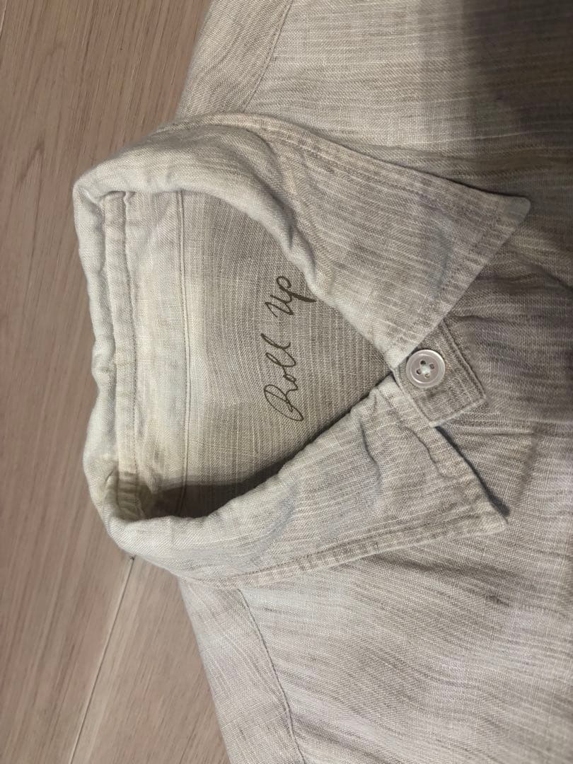 トップス PORTER CLASSIC ROLL UP LINEN SHIRTS