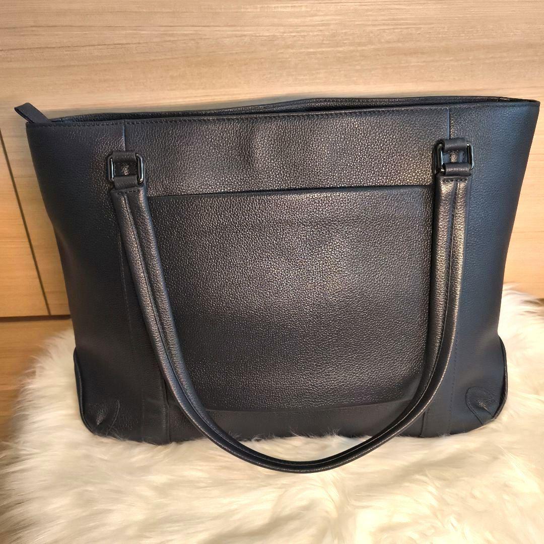 BLUE SINCERE　ビジネスバッグ　トート　レザー　紺色　A4可　肩掛け可