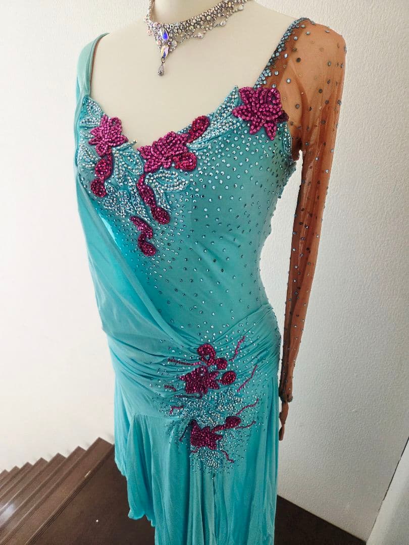 Chacott チャコット 凛舞 英国製 豪華ラテンドレス 社交ダンス ルンバ