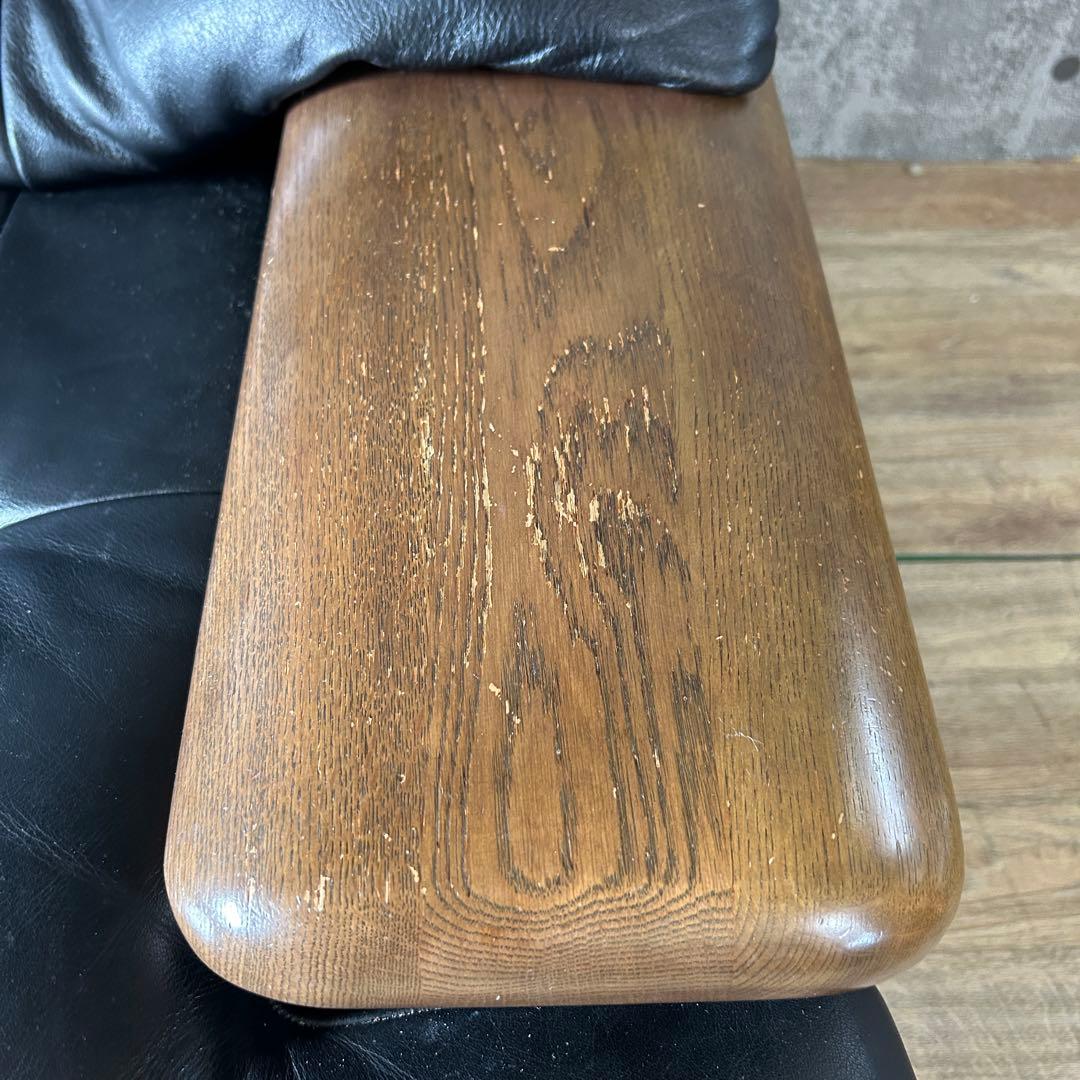 ꧁カリモク家具 karimoku꧂1人掛けレザーソファ×2脚 アーム リビング