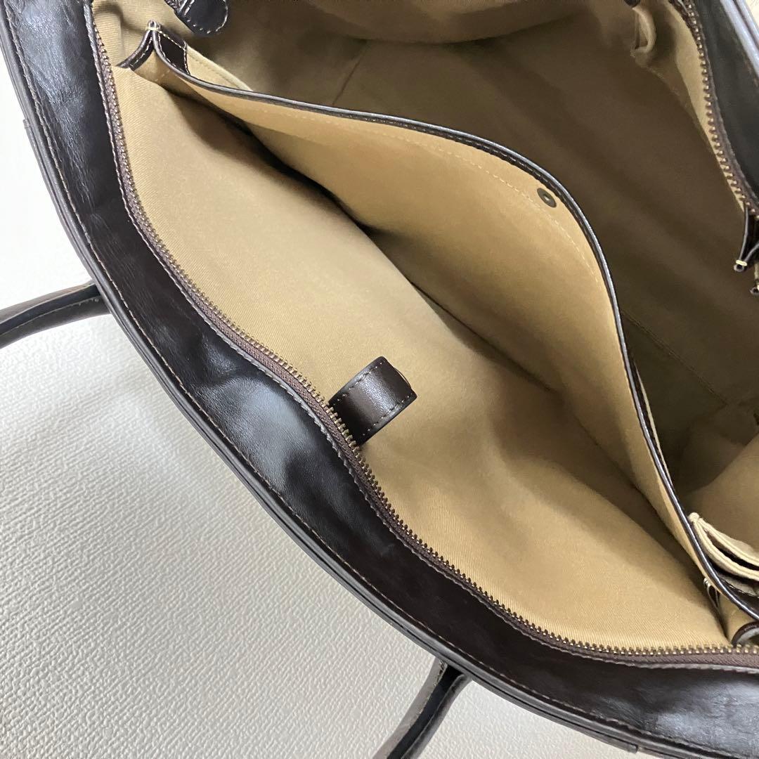 マザーハウス✨アンティーク✨キャリア トート✨定価4.3万円✨A4/PC可✨美品