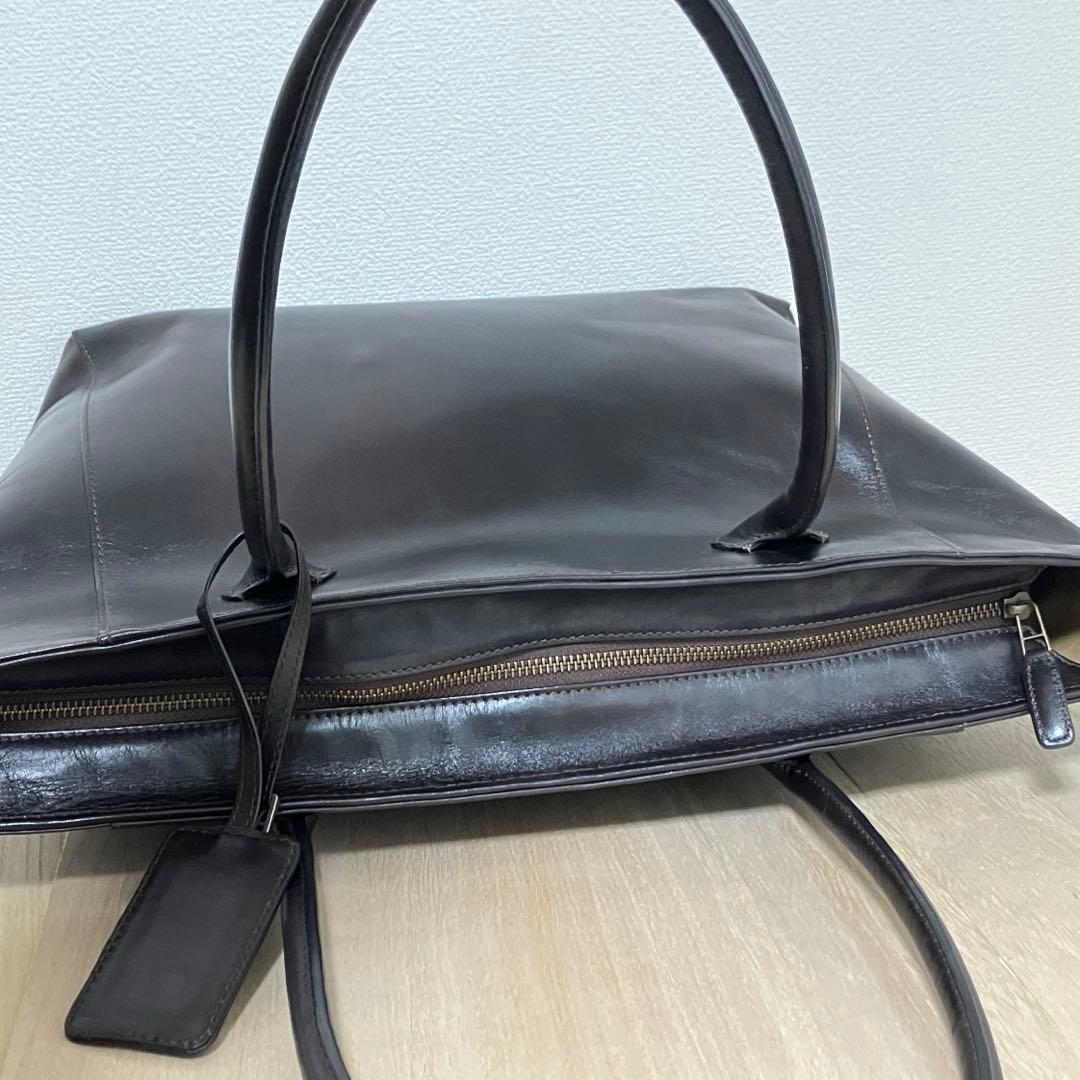 マザーハウス✨アンティーク✨キャリア トート✨定価4.3万円✨A4/PC可✨美品