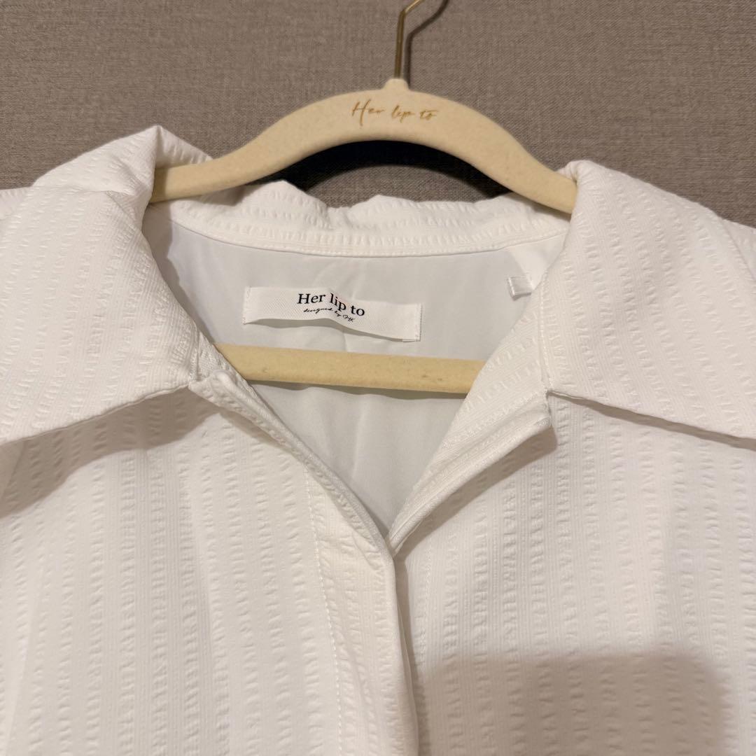 herlipto ハーリップトゥ ボリュームスリーブシャツドレス ワンピース