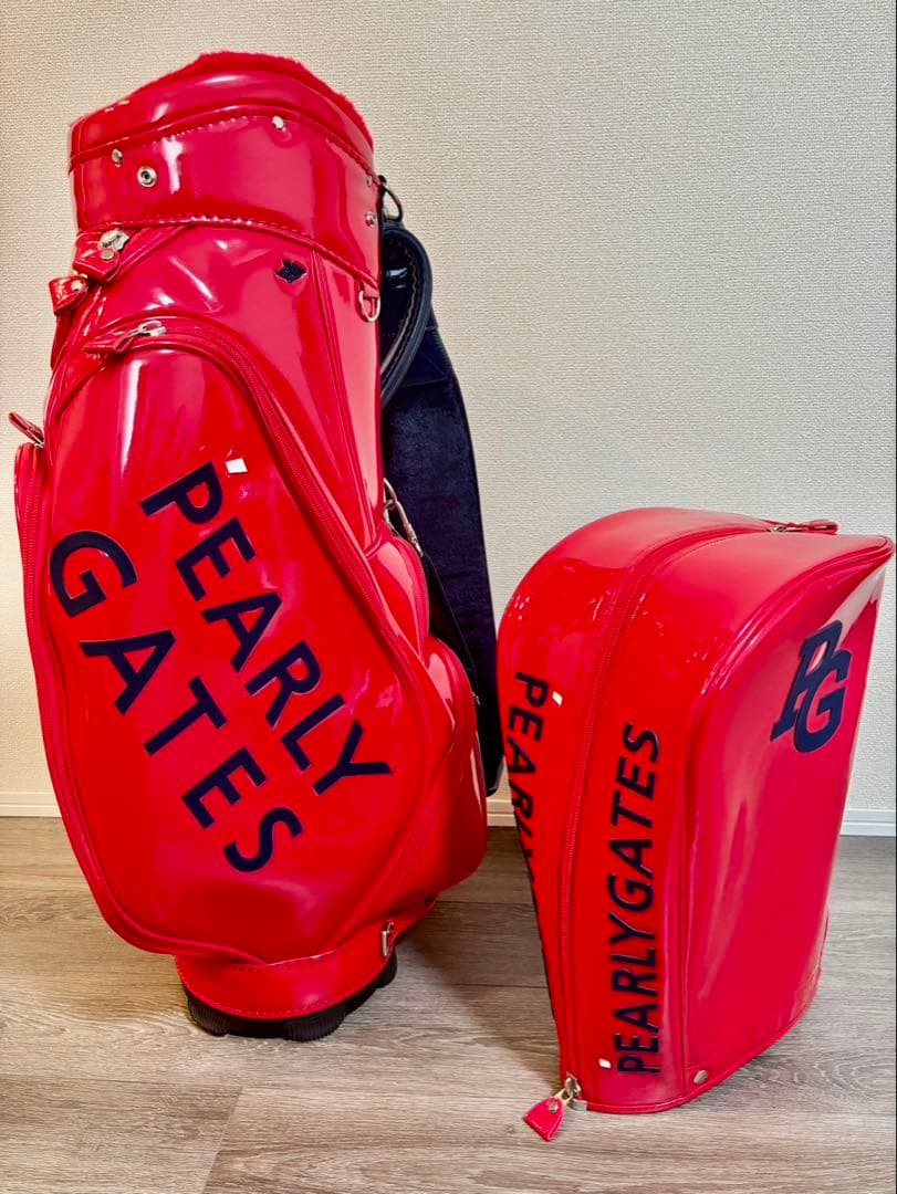 PEARLY GATES／エナメル キャディバッグ美品【国内正規品】