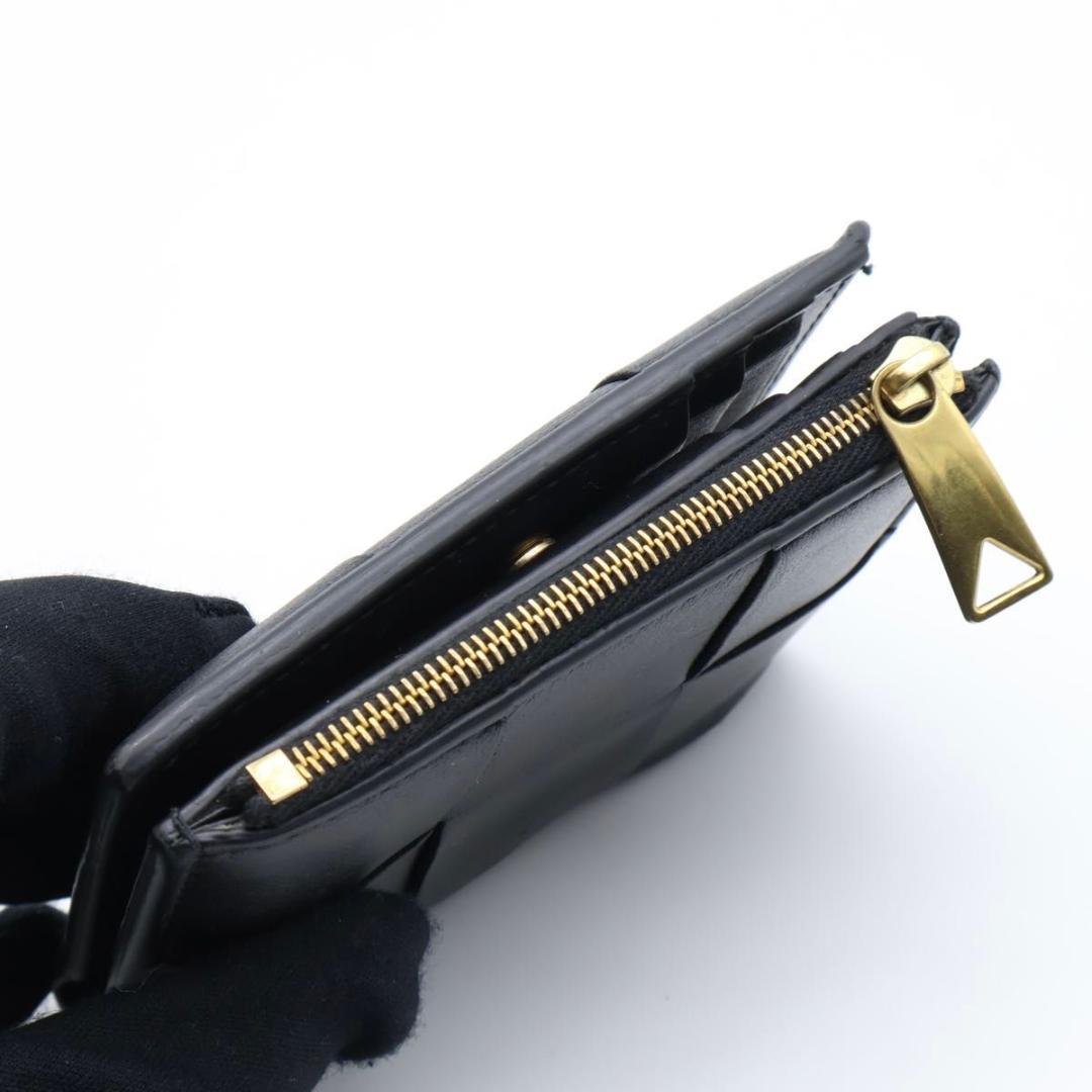 【極美品】BOTTEGAVENETA カセット 二つ折り財布 黒 RFID