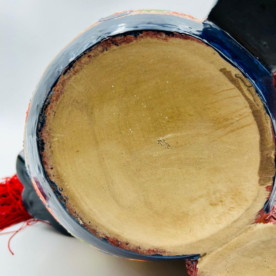 【九谷焼 獅子　打ち出の小槌 狛犬 置物 魔除け 縁起物 金彩】