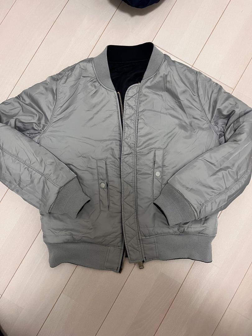 alpha ma-1 リバーシブル　グレー　ブラック