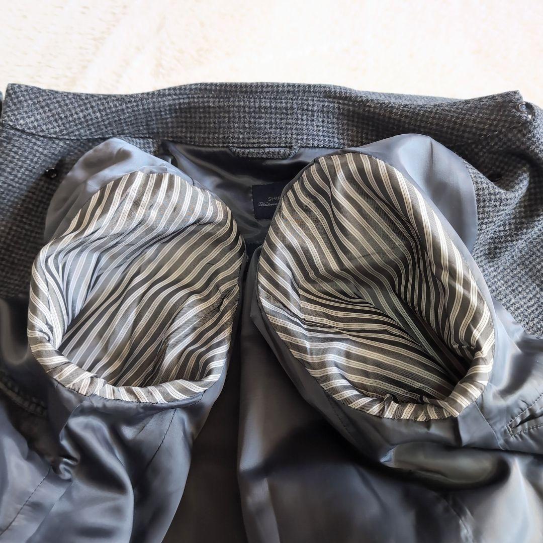 美品 シップス ロロピアーナ 防水 防風 千鳥格子 トレンチコート S グレー