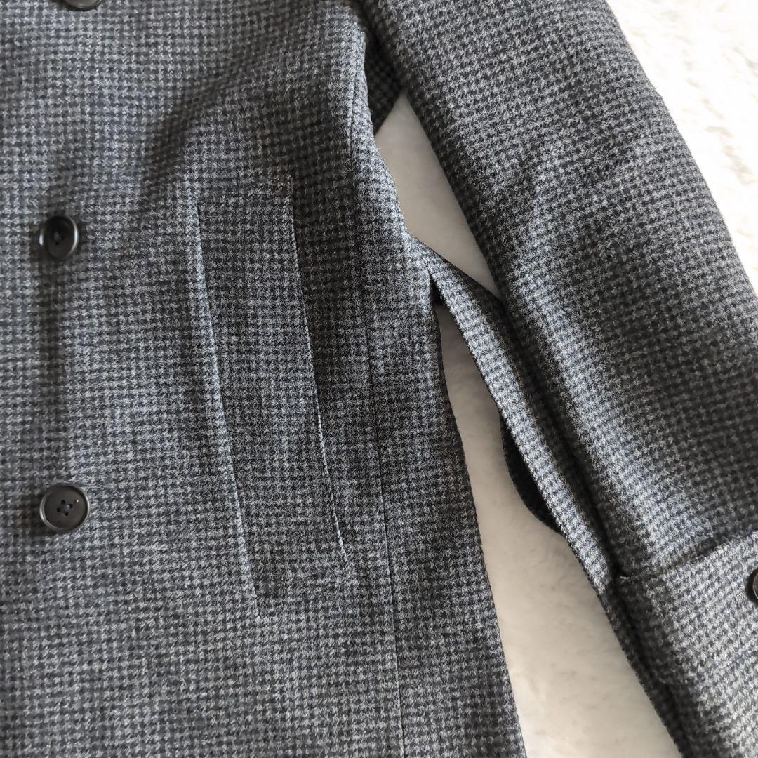 美品 シップス ロロピアーナ 防水 防風 千鳥格子 トレンチコート S グレー