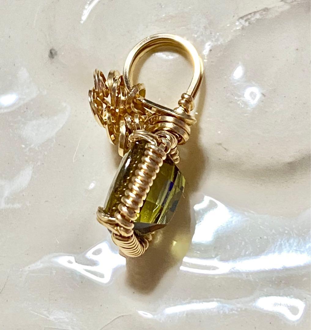 ハンドメイドペンダントトップ⭐︎アンダリュサイト　十六夜