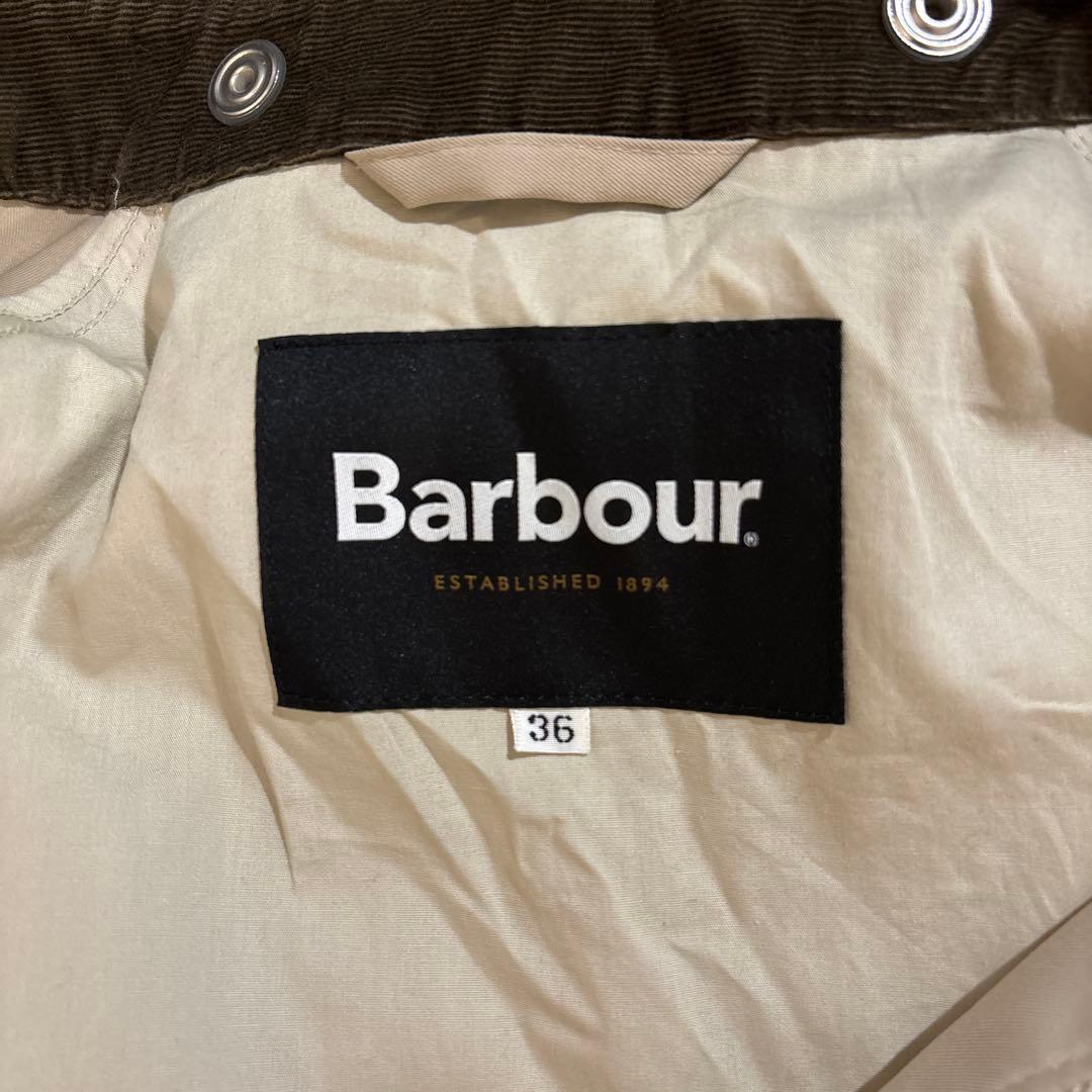 Barbour ベージュ ロングコート 36 サンプル品