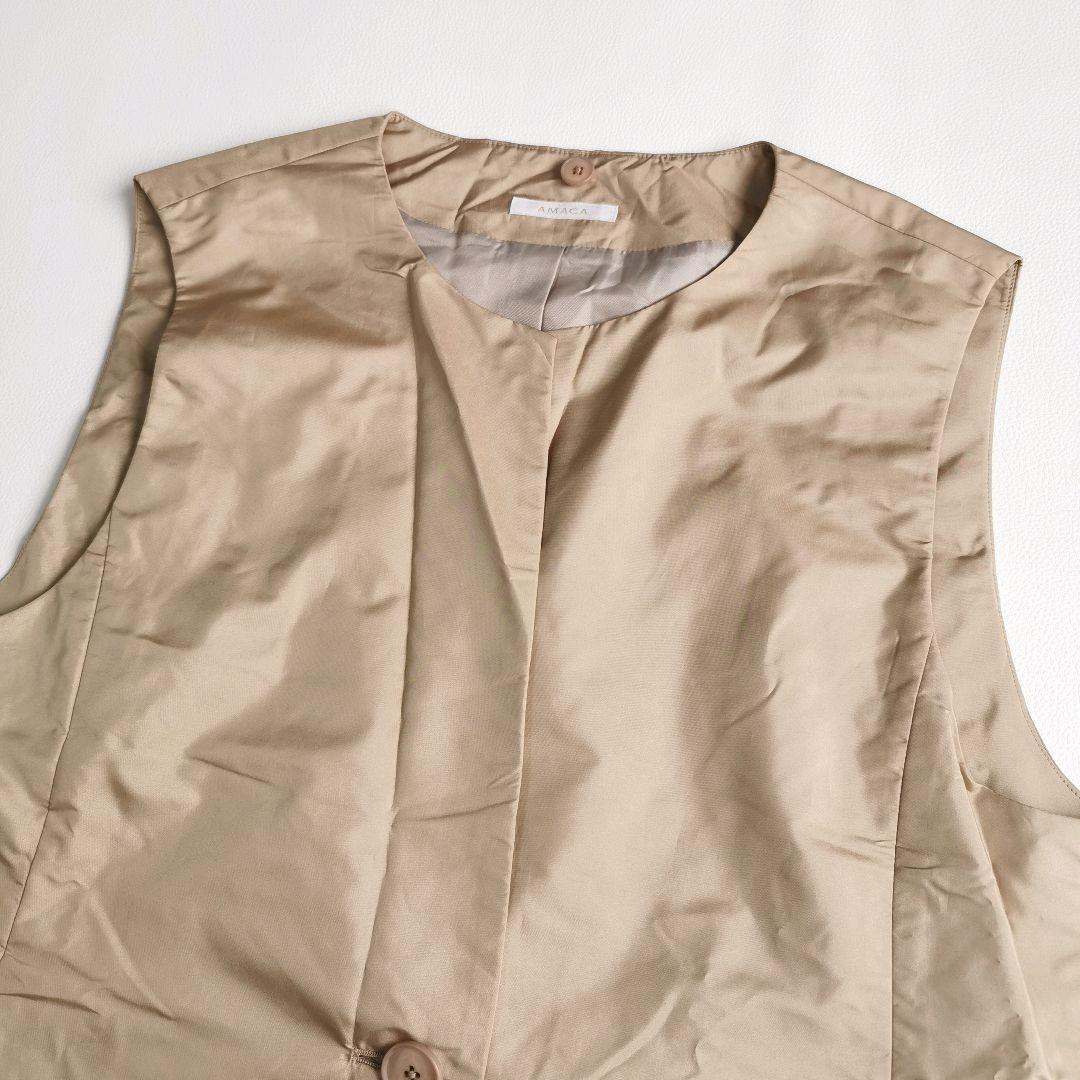 現行/完売品【美品✨】アマカ 3WAYコート ベルト 撥水 ベージュ 40