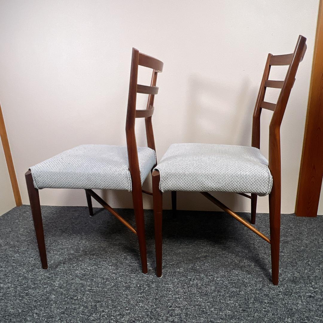 【美品】飛騨の家具 日進木工 グロウ 北欧風ナチュラルダイニングチェア2脚