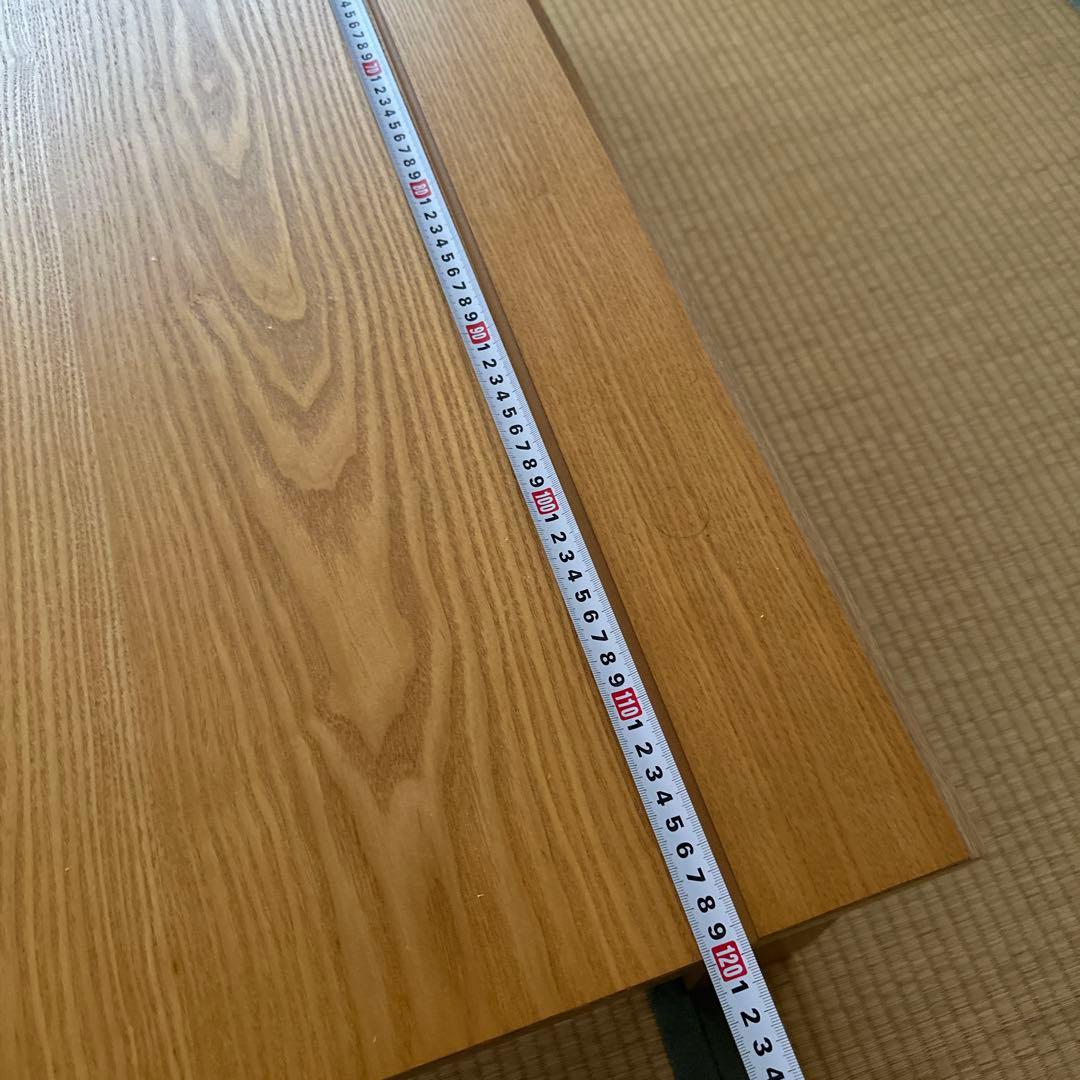 ナチュラルウッド 電気　こたつ 大きめテーブル　こたつテーブル