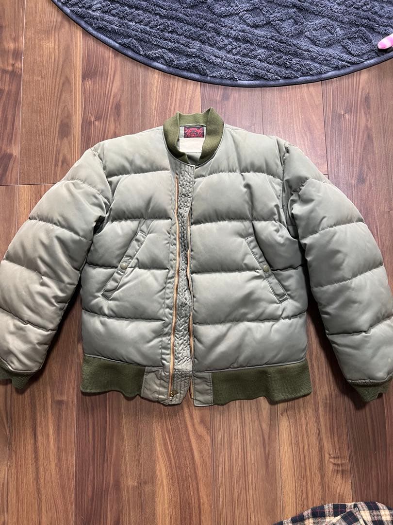 エヴィス 道楽　 オリーブグリーン MA-1ジャケット サイズ38