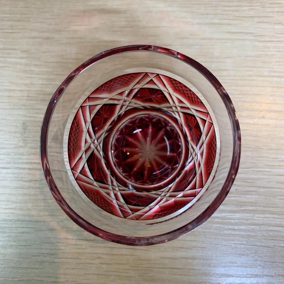 ★新品訳アリ！ 島津薩摩切子 冷酒グラス 手作り 薩摩ガラス工芸作