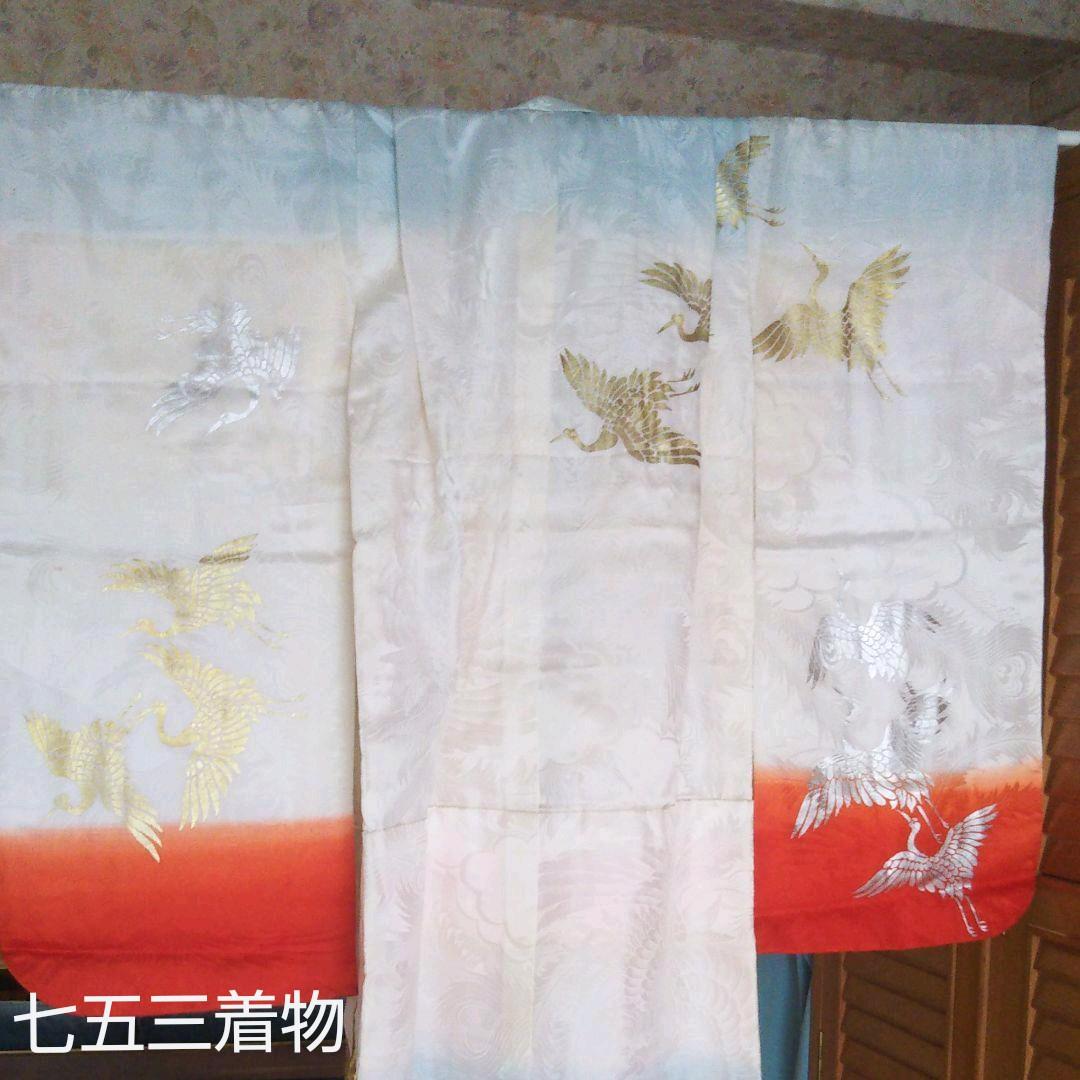 ❤七五三着物 七歳❤　女の子 / シルク100% 昭和レトロ