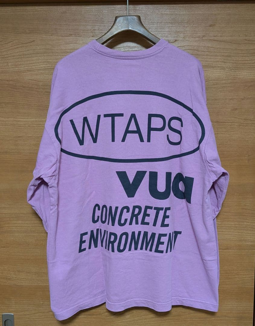 WTAPS OBJ 04/ LS / COTTON　ピンク　バックプリント