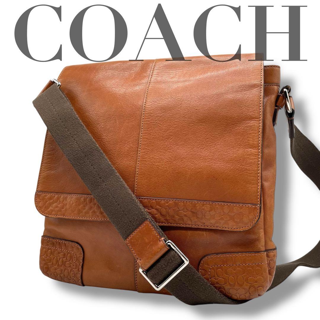 COACH コーチ☆グラマシー ショルダーバッグ A4収納可能 グラムレザー
