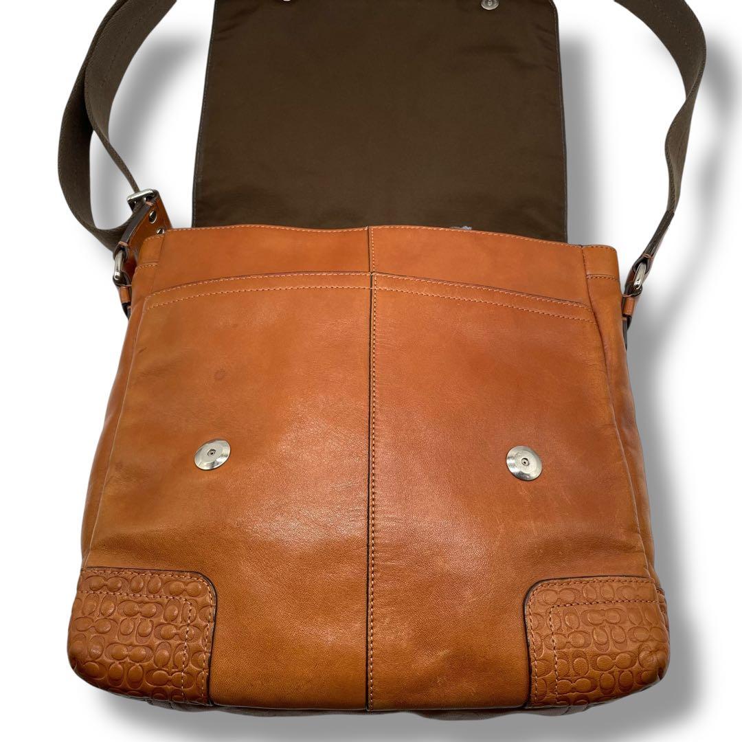 COACH コーチ☆グラマシー ショルダーバッグ A4収納可能 グラムレザー