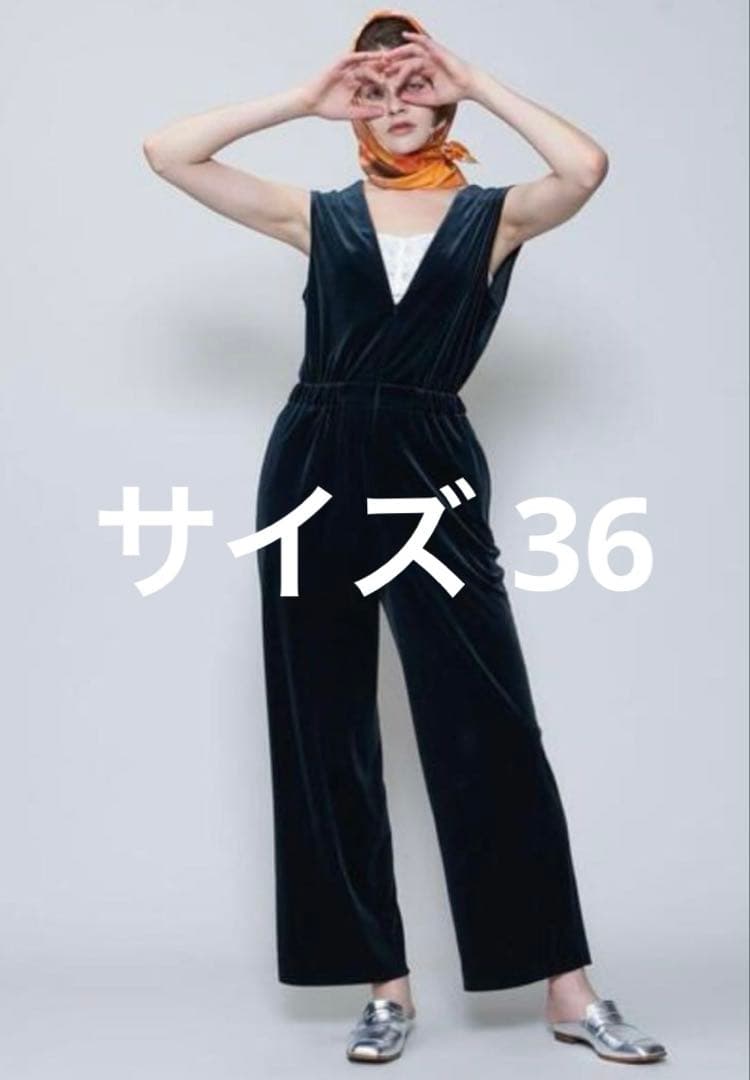 【6 （ROKU） 】ベロア Vネック オールインワン