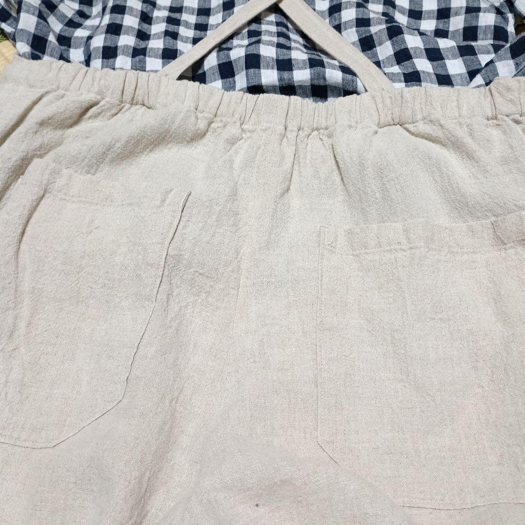 群言堂の、麻100のサロペットです。