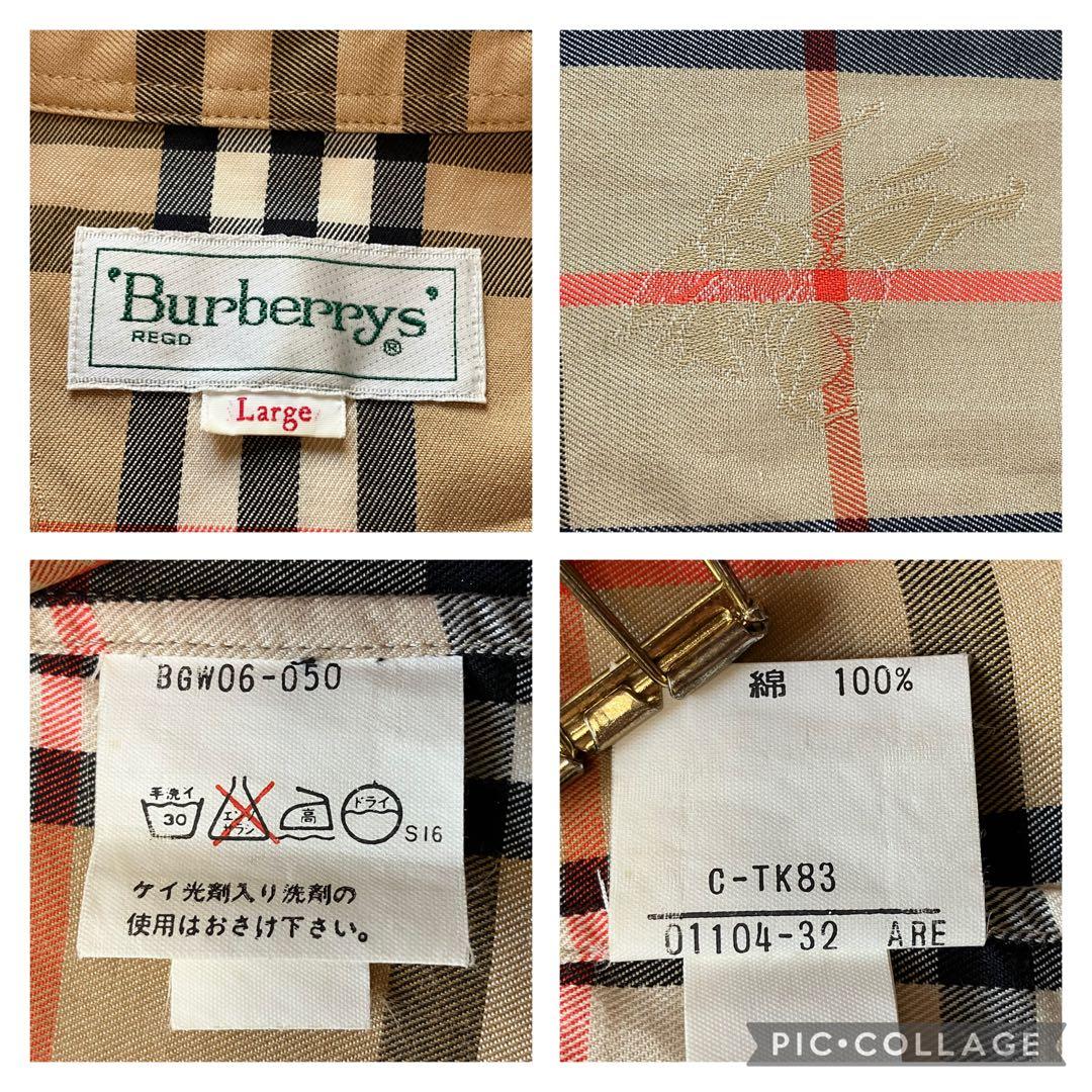 美品　BURBERRYS シャドーホース　シャツ　ノバチェック　Large