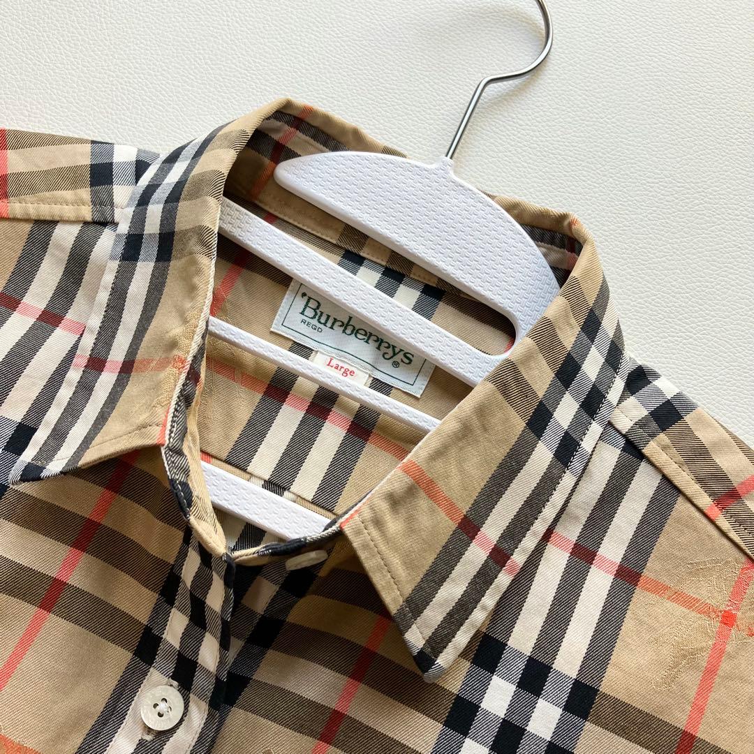 美品　BURBERRYS シャドーホース　シャツ　ノバチェック　Large