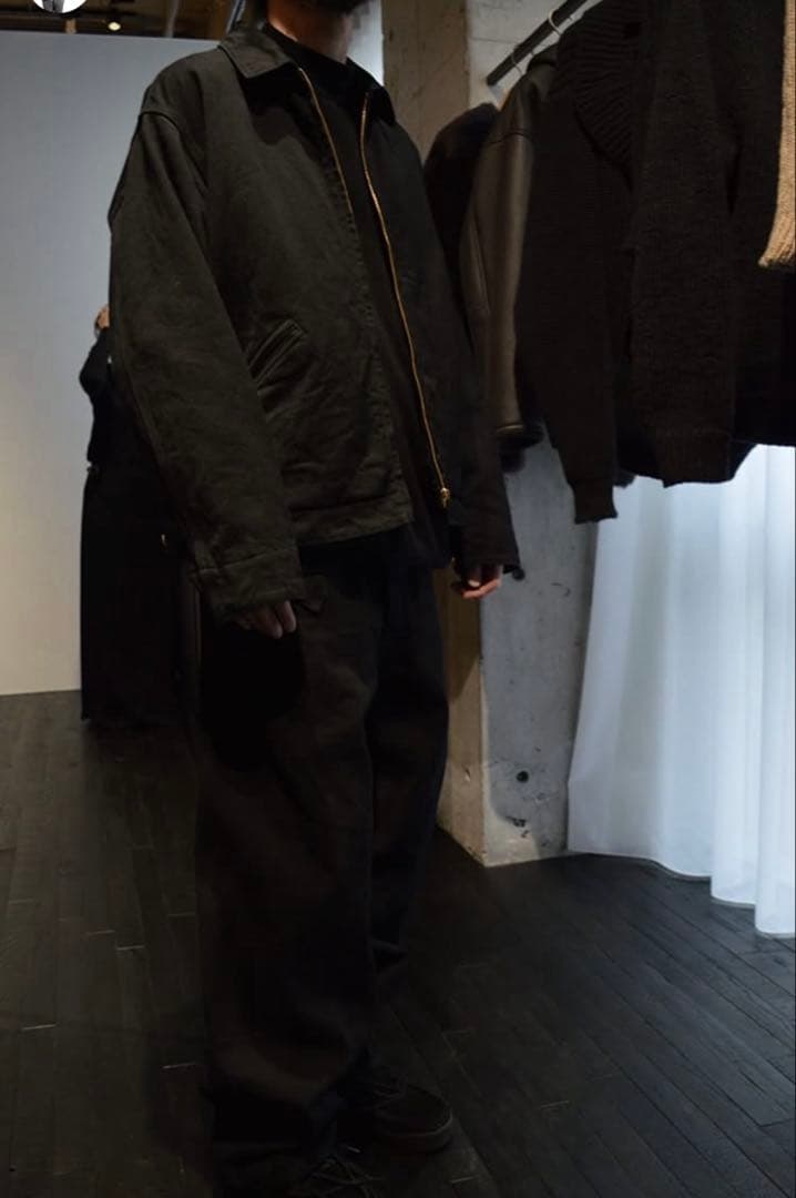 26SS COMOLI ブラックデニム ジップショートジャケット SIZE 2