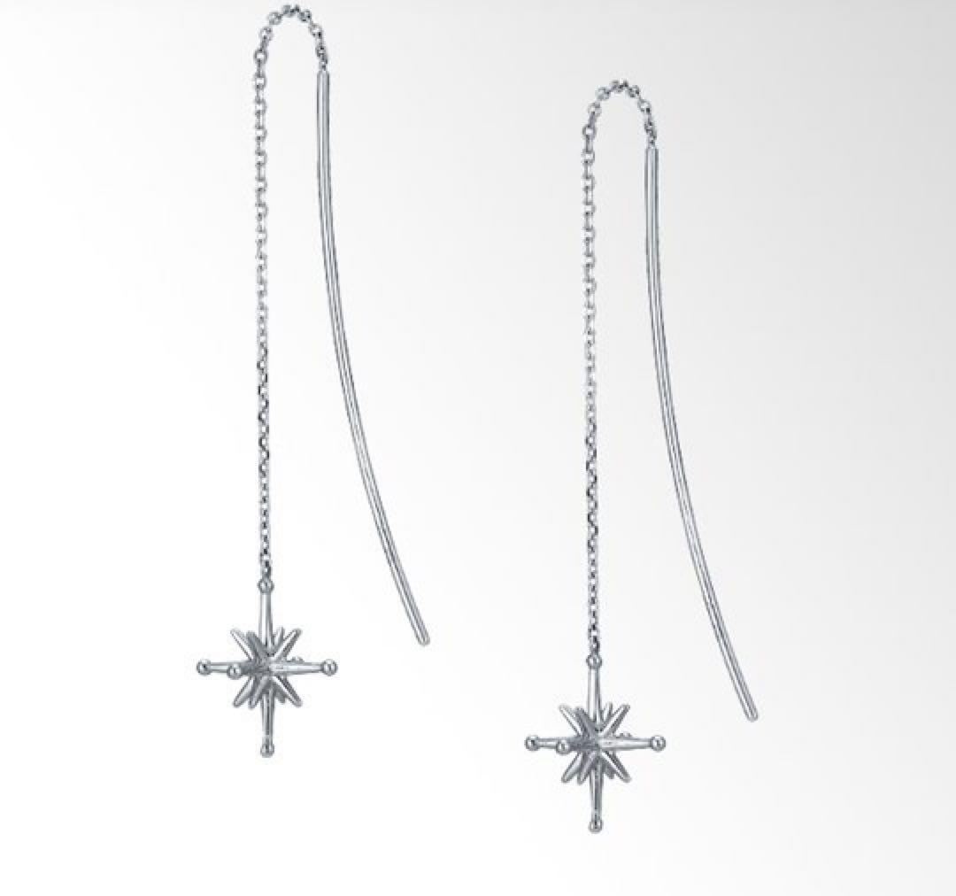 【美品】スタージュエリー CROSSING STAR LONG PIERCED