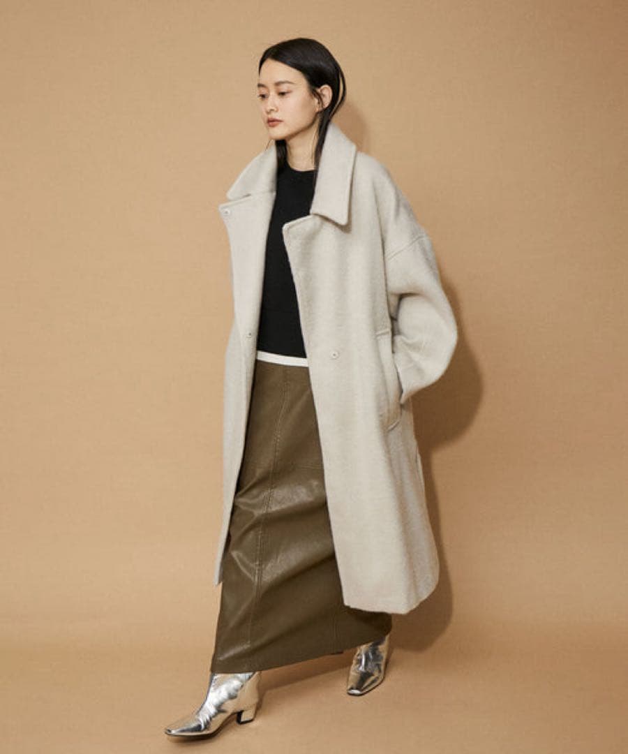 専用です！即完売！！早い者勝ち✨アダムエロペ　ステンカラーシャギーコート　モヘア