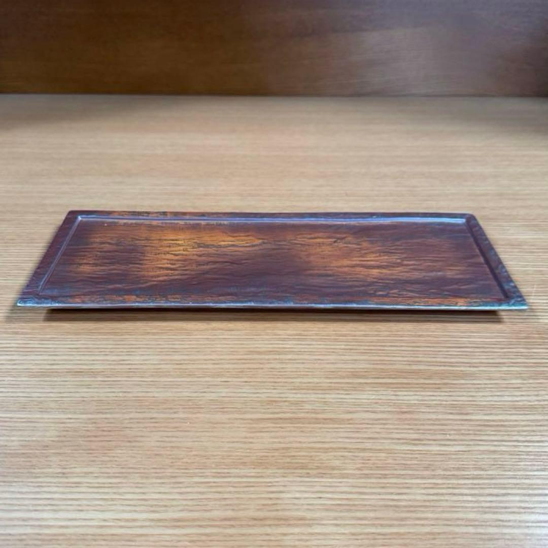 有田焼 李荘窯 錆銀彩 長角皿☆