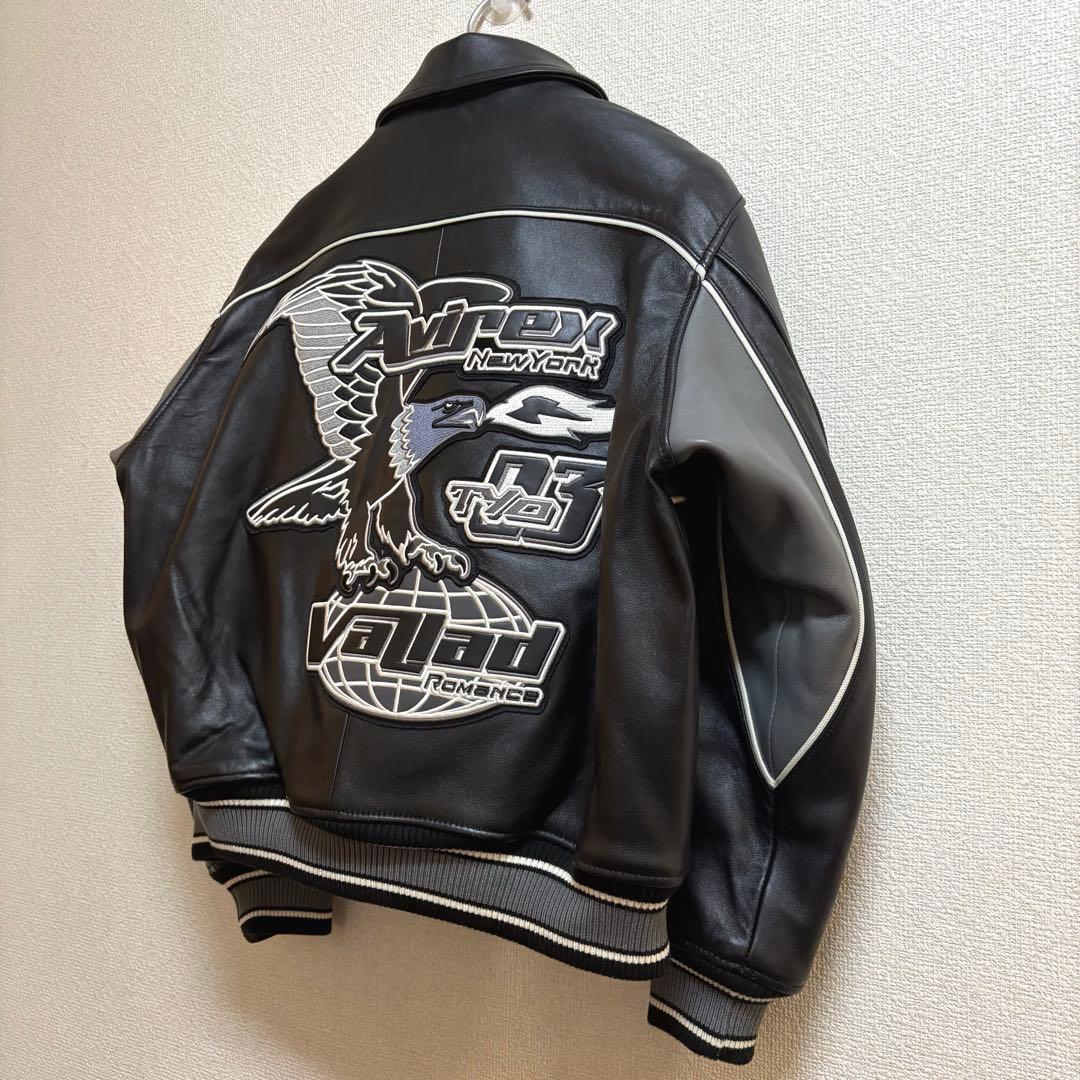 VALLAD × AVIREX レザー バーシティジャケット 【美品】
