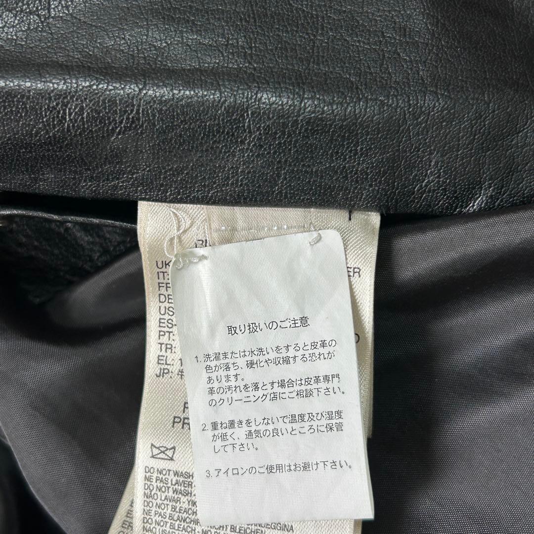 美品ディーゼル レザー シングルライダース ジャケット L レーシング 革ジャン