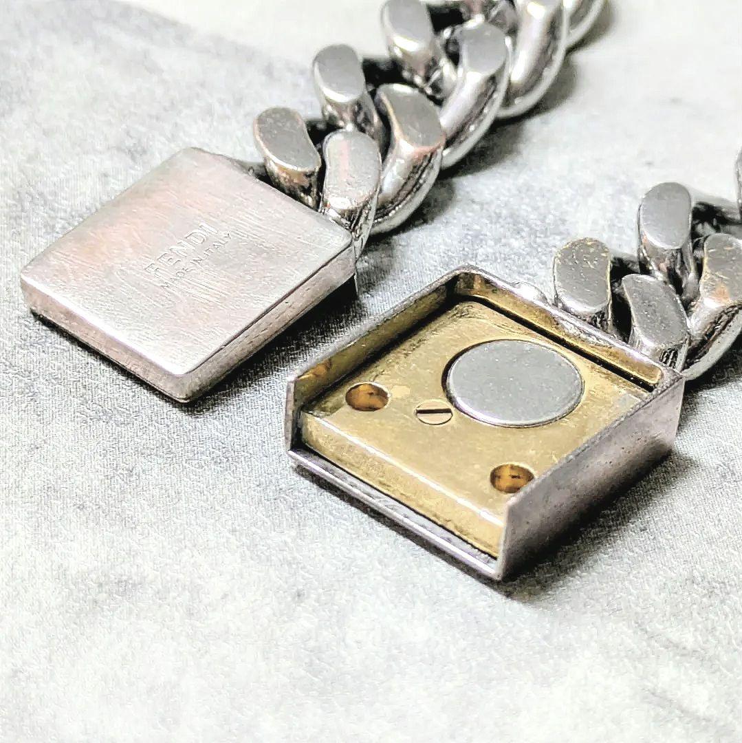 FENDI フェンディ チェーンネックレス FFロゴ 喜平風