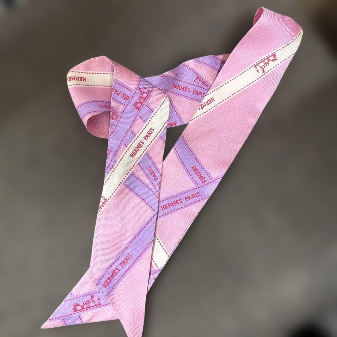 い*ん様 HERMES ツイリー　ピンク・紫